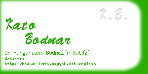 kato bodnar business card